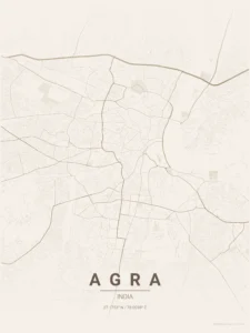 agra map poster
