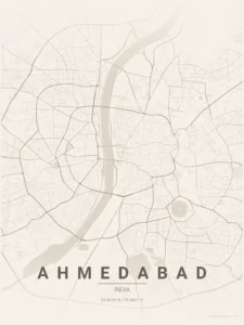 ahmedabad map poster