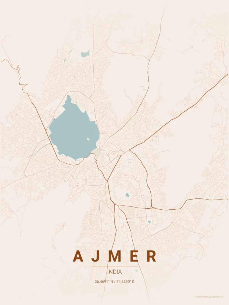 ajmer map poster
