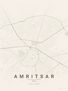 amritsar map poster
