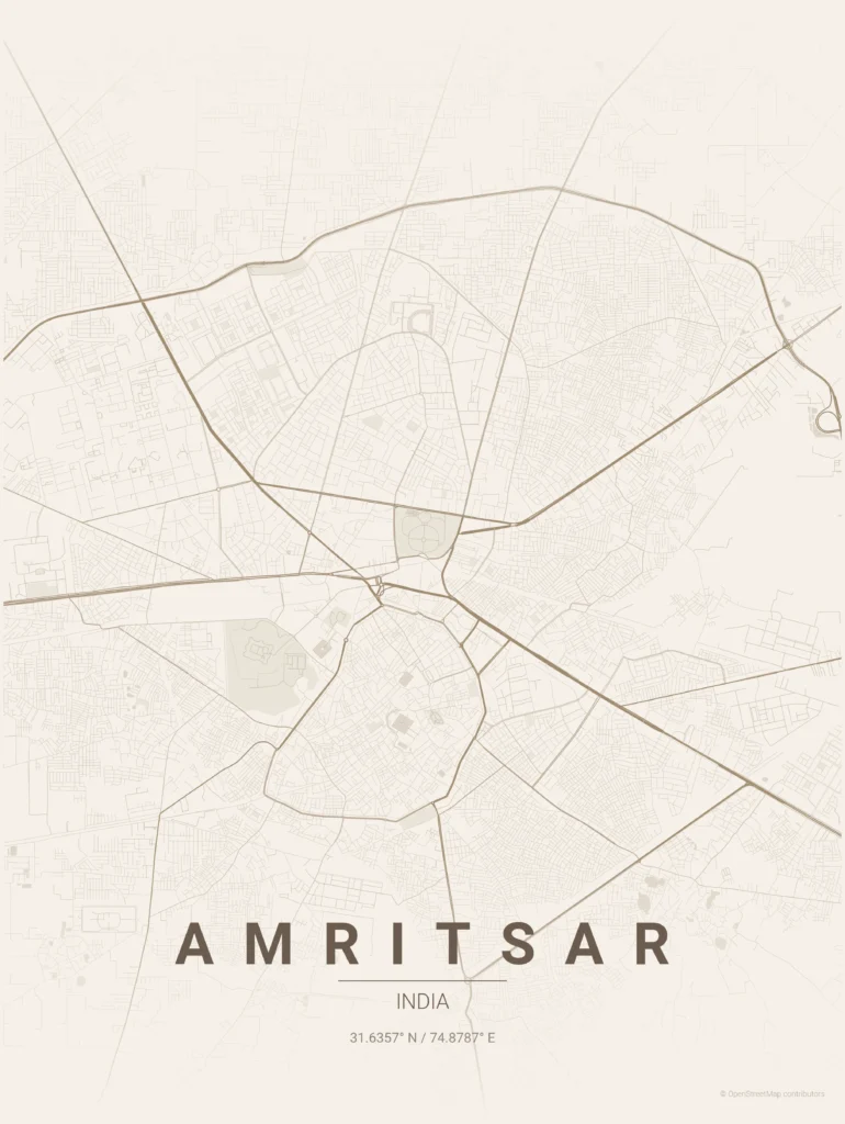 amritsar map poster