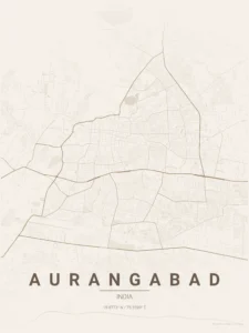 aurangabad map poster