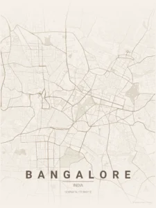 bangalore map poster