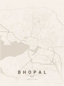 bhopal map poster
