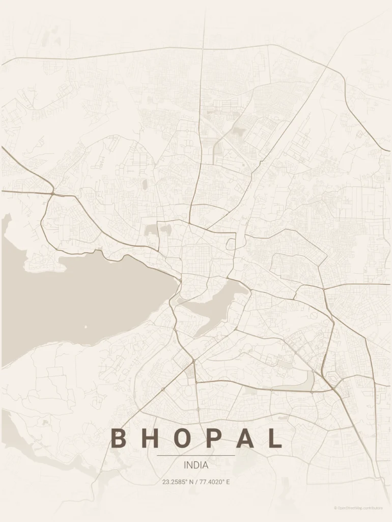 bhopal map poster