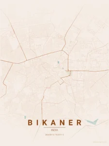 bikaner map poster