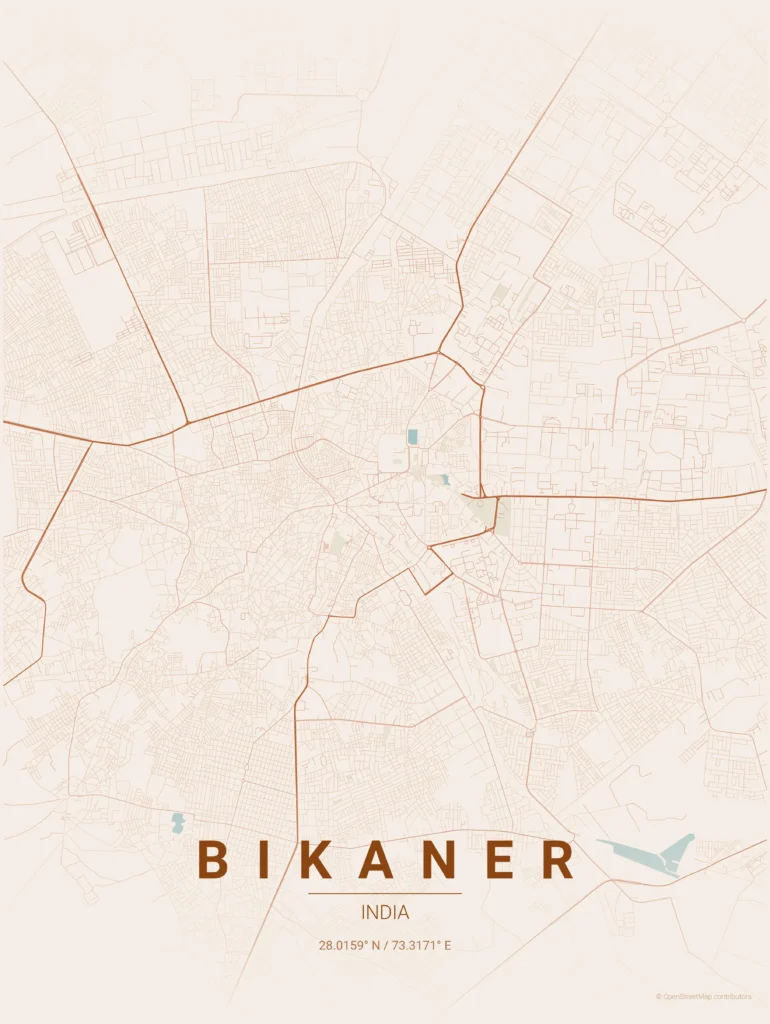 bikaner map poster
