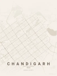 chandigarh map poster