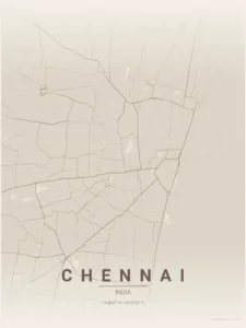 chennai map poster