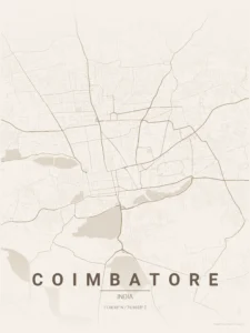 coimbatore map poster