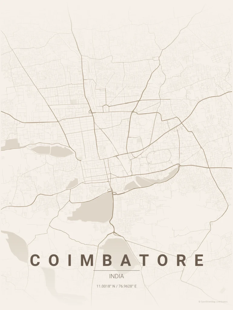 coimbatore map poster
