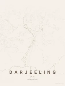 darjeeling map poster