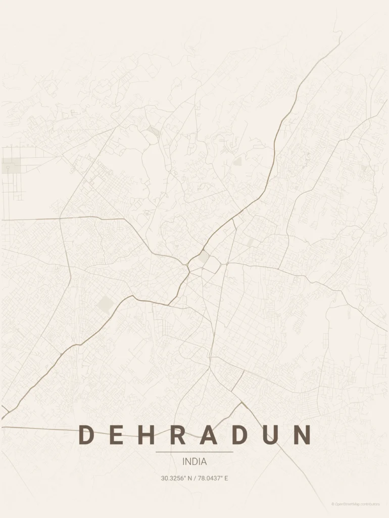 dehradun map poster