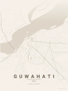 guwahati map poster