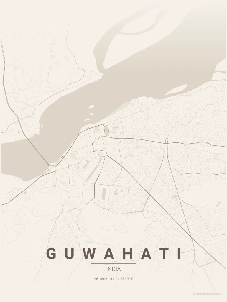guwahati map poster