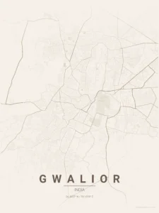 gwalior map poster