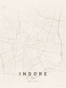 indore map poster