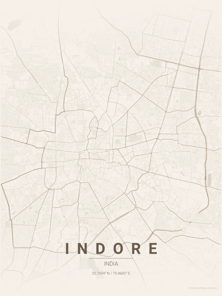 indore map poster