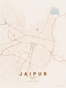 jaipur map poster