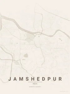 jamshedpur map poster