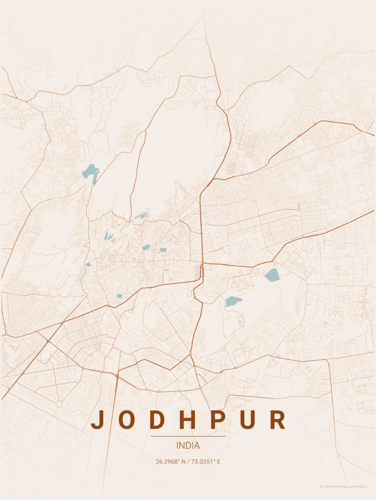 jodhpur map poster