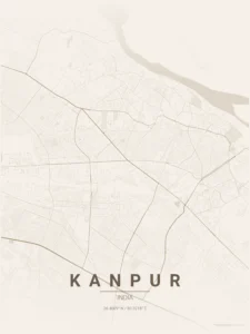 kanpur map poster