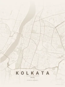 kolkata map poster
