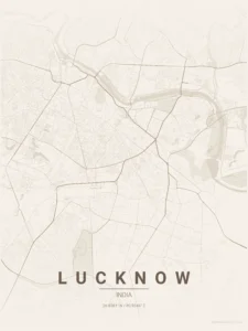 lucknow map poster