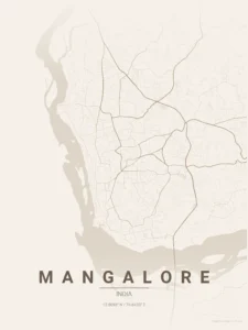 mangalore map poster