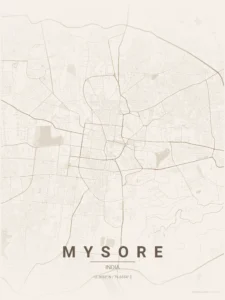 mysore map poster
