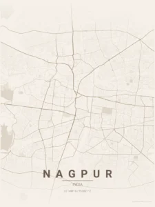 nagpur map poster
