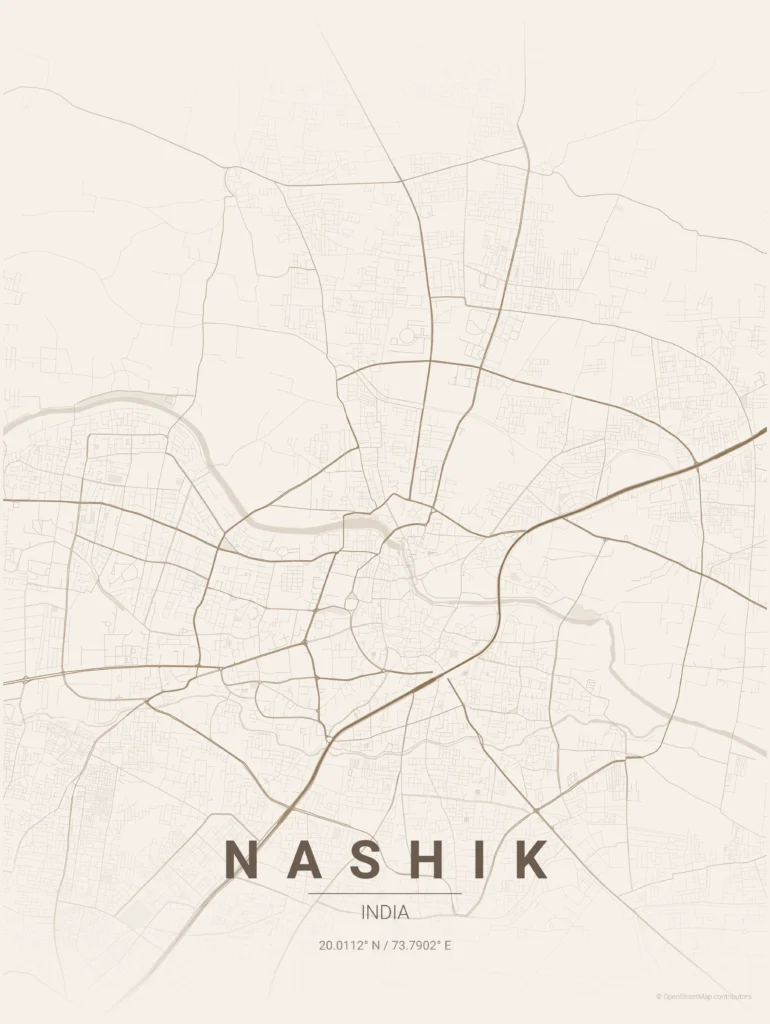 nashik map poster