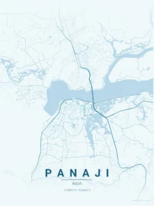 panaji map poster
