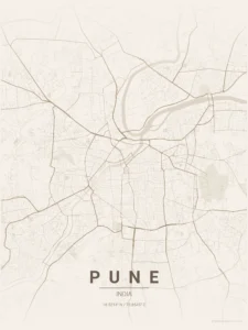 pune map poster
