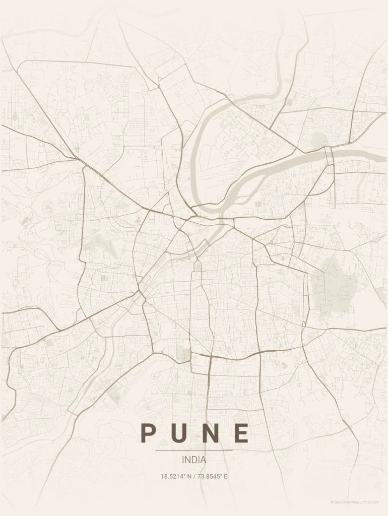 pune map poster