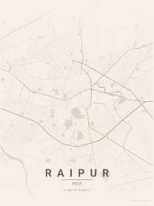 raipur map poster