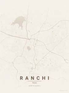ranchi map poster