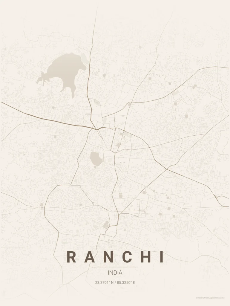 ranchi map poster