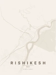 rishikesh map poster