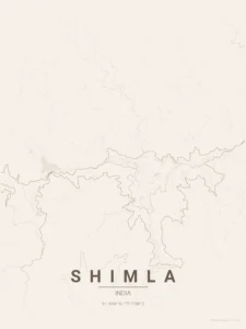 shimla map poster