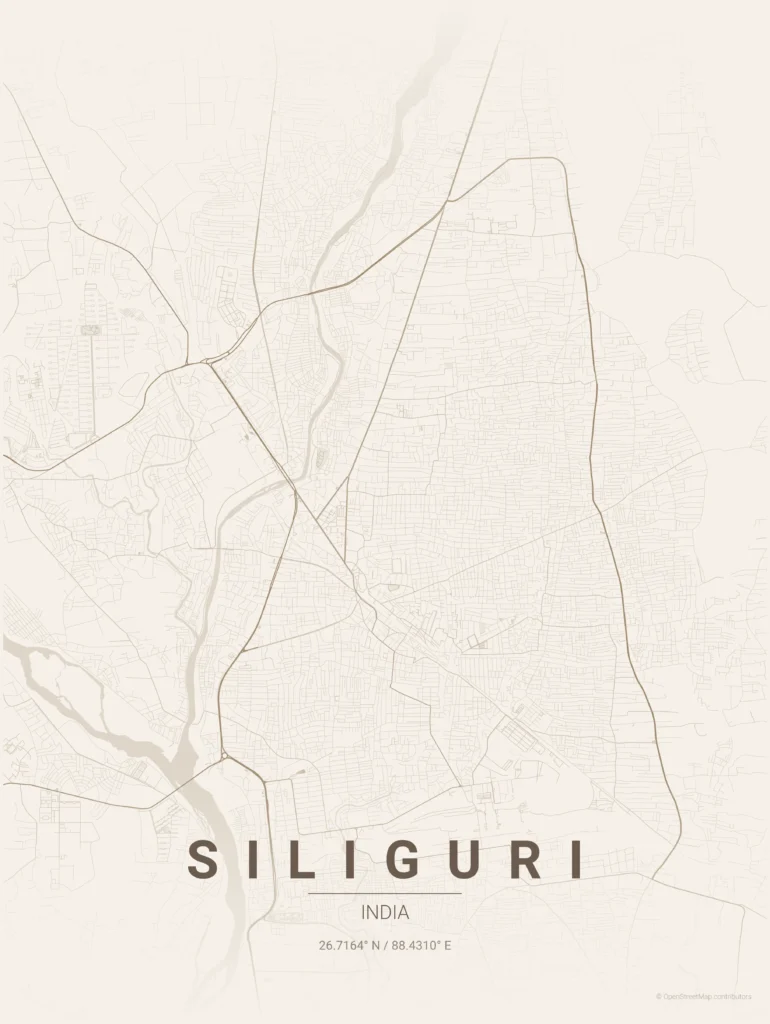 siliguri map poster