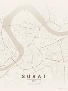 surat map poster