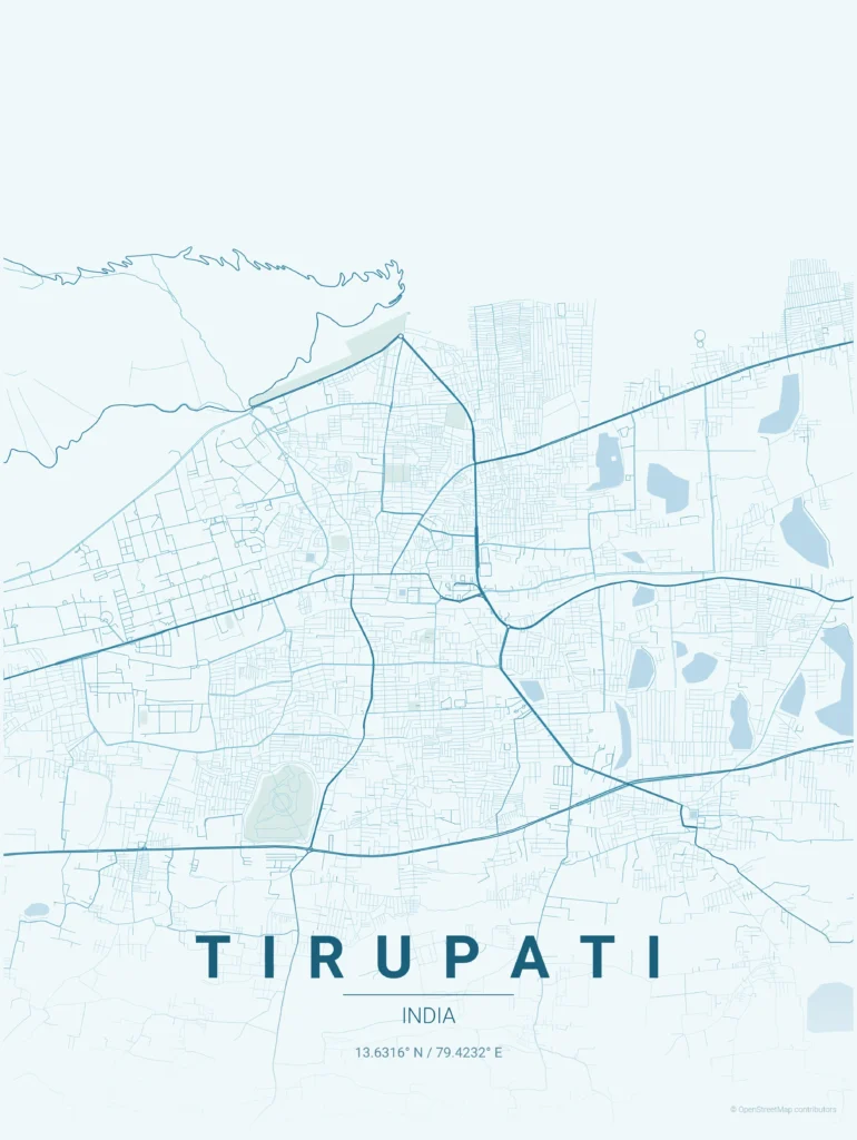 tirupati map poster