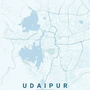 udaipur map poster ocean