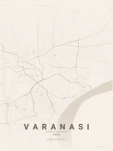 varanasi map poster