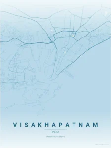 visakhapatnam map poster