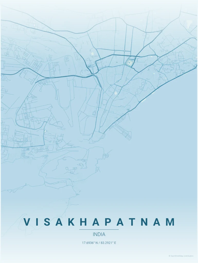 visakhapatnam map poster